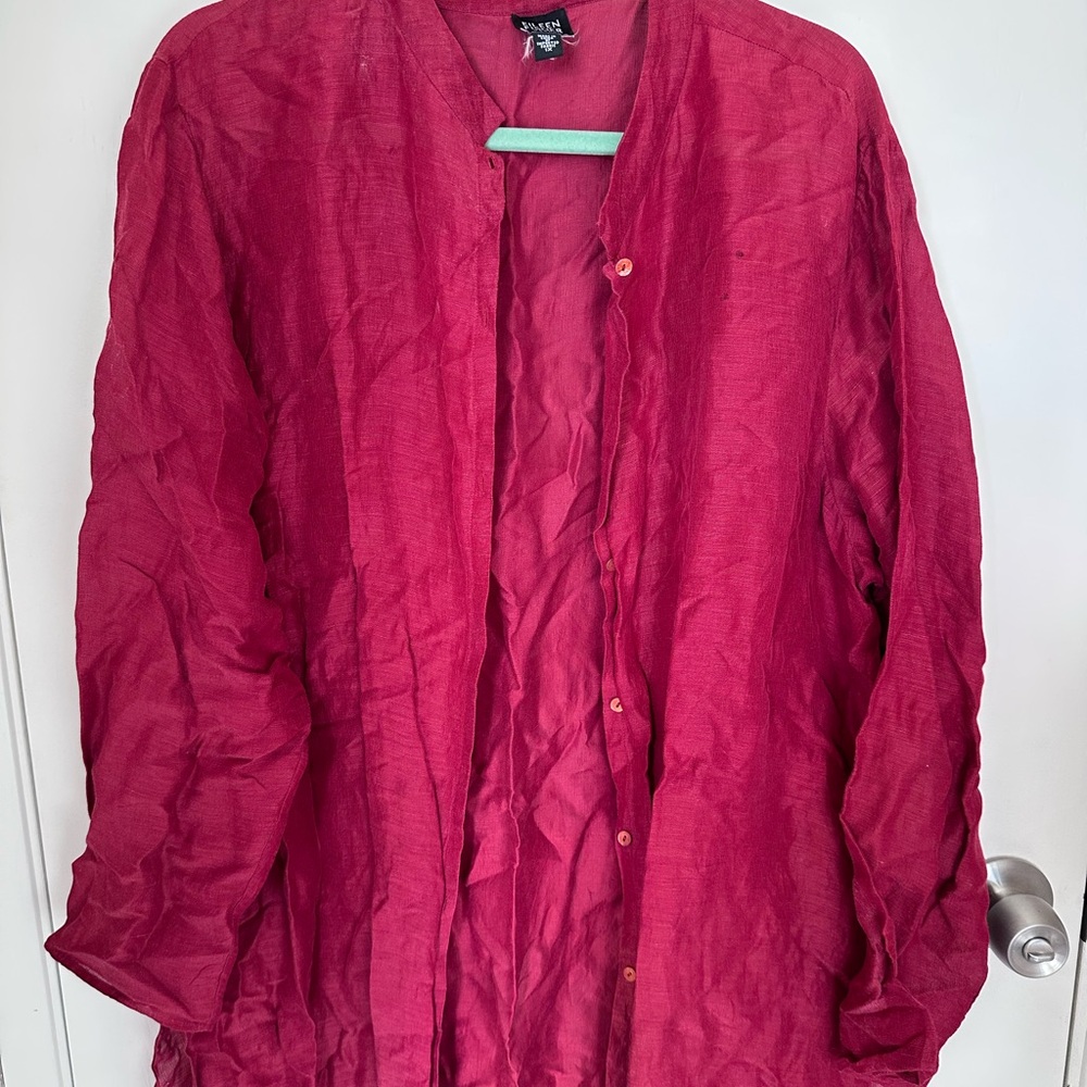 Eileen Fisher Red Blouse